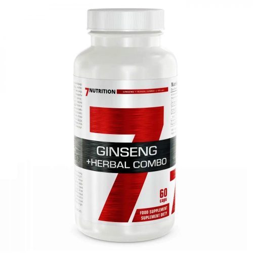 GINSENG HERBAL COMBO™ - Fokozott Mentális & Fizikális Teljesítmény, Csökkent Stressz & Jobb Hangulat - 60 Kapszula - 7Nutrition