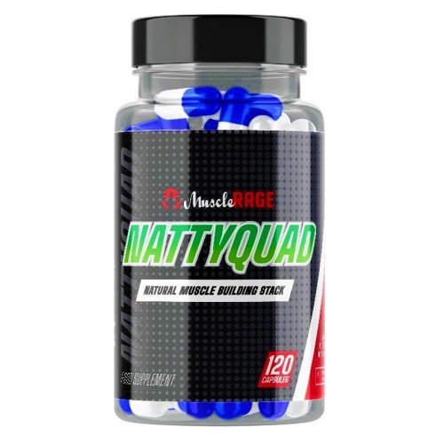 NATTYQUAD™ - 4az1ben Izomépítő Stack - Turkesteron + Laxosterone + Ecdysterone + Senactiv - 120 Kapszula - Muscle Rage