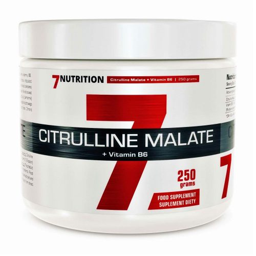 CITRULLINE MALATE 250g - Nitrogén Oxid Fokozás - Citrullin-Malát Hozzáadott B6 Vitaminnal - 7Nutrition