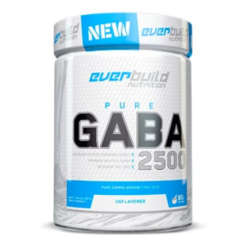 PURE GABA 200g - Fokozott Alvásminőség & Növekedési Hormon Termelés - 100% Gamma-Amino-Butyric-Acid - Everbuild Nutrition